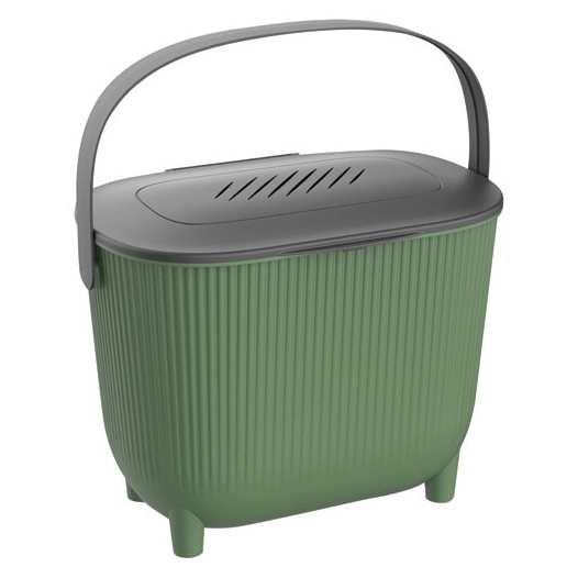 poubelle à compost 10 l vert cactus - eda
