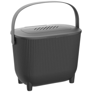 poubelle à compost 10 l noir - eda