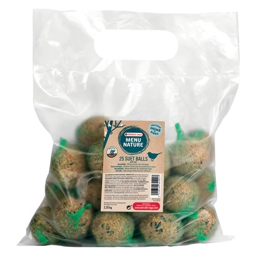 menu nature mésanges boule de graisse 90 g x 25 avec filet - versele laga