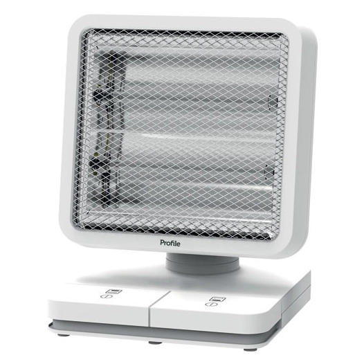 radiateur quartz commande à pédale 600 w blanc - profile