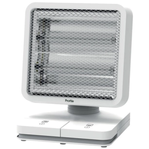 radiateur quartz commande à pédale 600 w blanc - profile