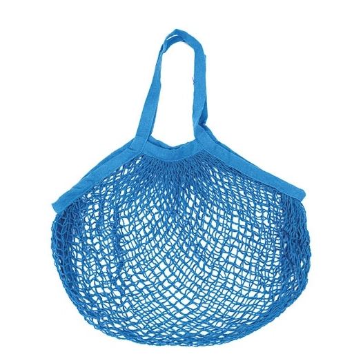 filet à provisions en coton turquoise - sidebag