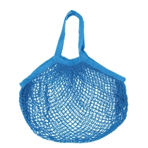 filet à provisions en coton turquoise - sidebag