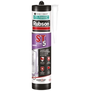 mastic silicone sanitaire multiusage noir cartouche 300 ml - rubson