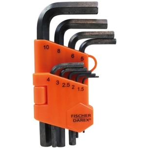 cle male hexagonales x 9 avec porte outils - fischer darex