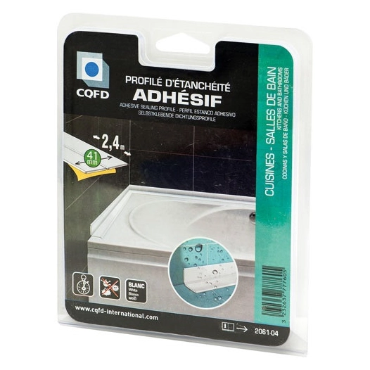 profile étanchéité adhésif blanc 41 mm x 2.4 m - cqfd