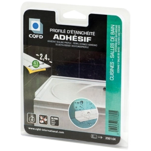 profile étanchéité adhésif blanc 41 mm x 2.4 m - cqfd