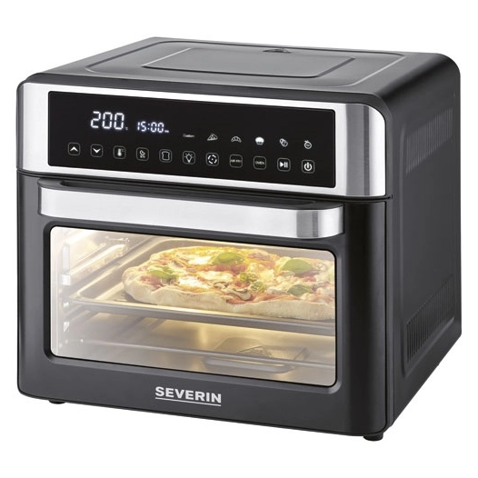 mini four et friteuse airfryer multifonction 12en1 2200w 25l 12prog ecr - severin