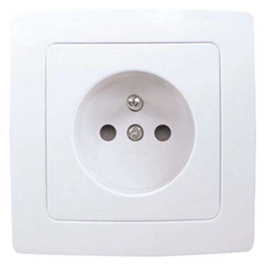 prise bi-polaire 2p+t blanc - profile