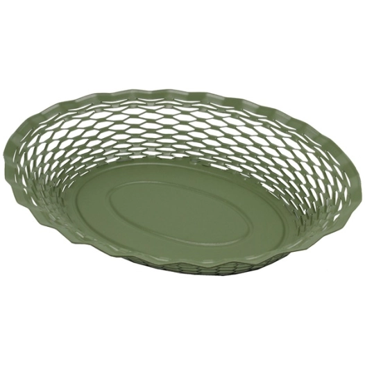 corbeille à pain 30 x 24 cm kaki - vintage - roger orfevre