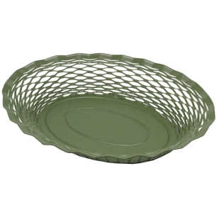 corbeille à pain 30 x 24 cm kaki - vintage - roger orfevre