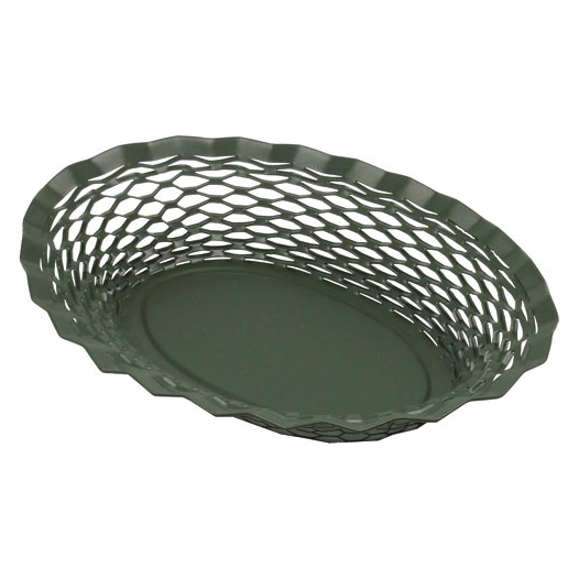 corbeille à pain 25 x 18 cm vert sapin - vintage - roger orfevre