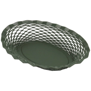 corbeille à pain 25 x 18 cm vert sapin - vintage - roger orfevre