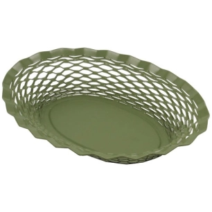 corbeille à pain 25 x 18 cm kaki - vintage - roger orfevre