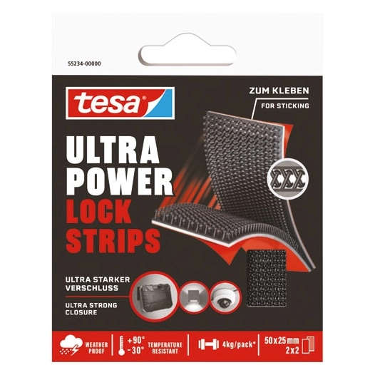 bande auto agrippante 50 x 25 mm x 2 - tesa