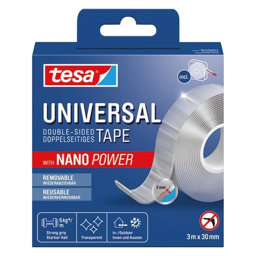 ruban de fixation universel nanopower 3m x 30 mm - tesa