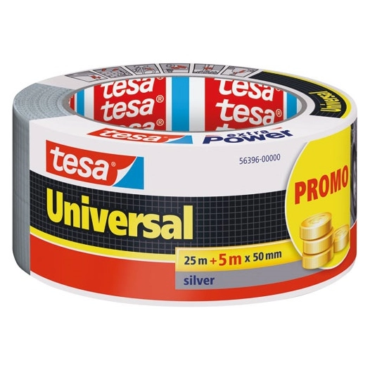 ruban extrapower universel 25 m + 5 m x 50 mm gris - tesa