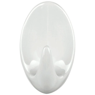 crochet adhésif permanent blanc ovale large x 2 - tesa