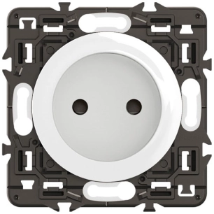 céliane prise 2p sans terre composable blanc - legrand