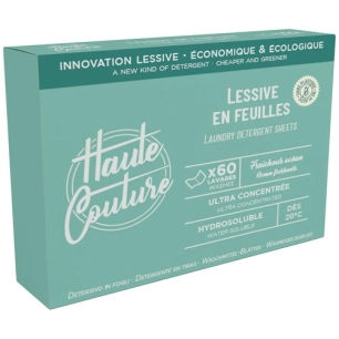 lessive en feuilles fraicheur océan 60 lavages - haute couture