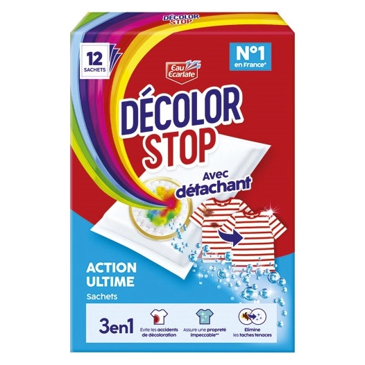 décolor stop avec détacheur 3-en-1 x 12 - eau ecarlate