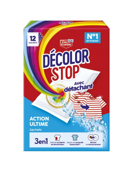 Décolor Stop 3-en-1 Anti-transfert, détacheur, raviveur - Eau Ecarlate