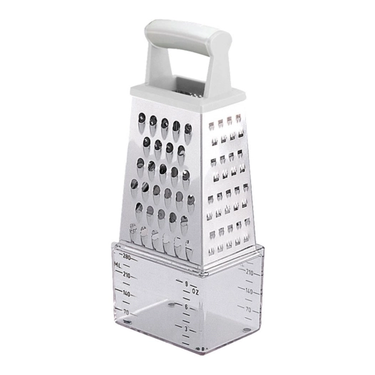 râpe 4 face avec réservoir de mesure pratique