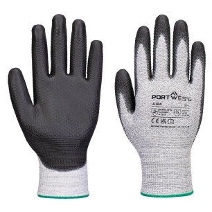 gant grip 13 pu diamond knit (pack 12) - taille xs - gris/noir - portwest