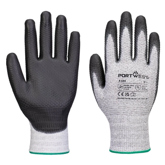 gant grip 13 pu diamond knit (pack 12) - taille xxxl - gris/noir - portwest