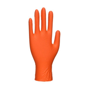 gant jetable en nitrile non poudré (pk100) - taille s - orange - portwest
