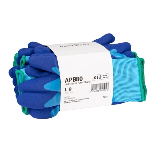 dermiflex essential multipack (pk12) - taille m - bleu - portwest