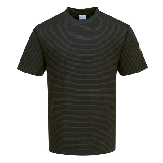 t-shirt antistatique esd - taille l - noir - portwest