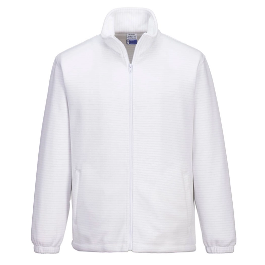 polaire antistatique esd - taille l - blanc - portwest