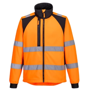 veste softshell haute visibilité eco wx2 (2 couches) - taille xxxl - orange/noir - portwest