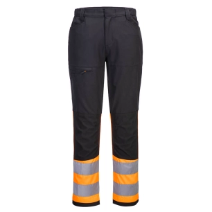 Pantalon de travail stretch hv classe 1 eco wx2 - taille 56 - orange/noir - PORTWEST