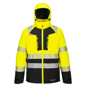 parka d'hiver dx4 hi-vis class 2 - taille xl - jaune/noir - portwest