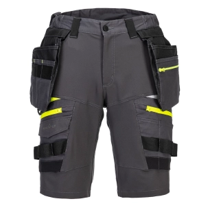 bermuda holster amovibles dx4 - taille 28 - gris métal - portwest