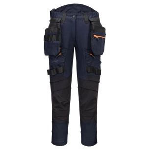 dx4 pantalon à poche de holster détachable pour femmes - taille 26 - marine foncé - portwest