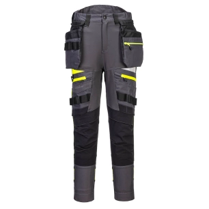 dx4 Pantalon à poche de holster détachable pour femmes - taille 36 - gris métal - PORTWEST