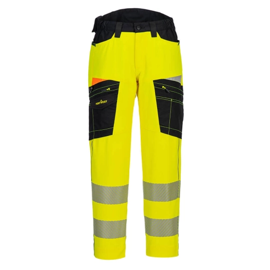 Pantalon de travail stretch dx4 hv - taille 50 - jaune/noir - PORTWEST