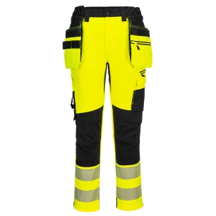 Pantalon dx4 haute-visibilité avec poches flottantes démontables - taille 56 - jaune/noir - PORTWEST