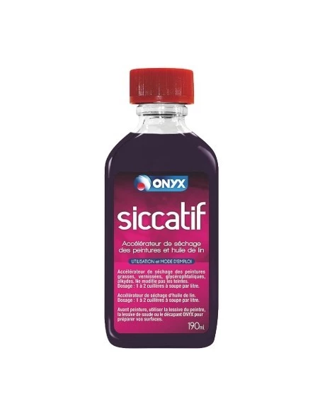 Siccatif sans plomb bouteille 190 ml - ONYX