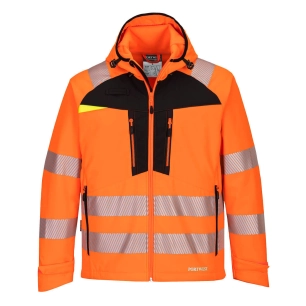 veste softshell hv dx4 - taille 5xl - orange/noir - portwest