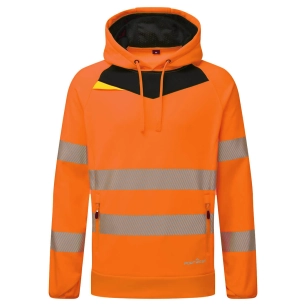sweat à capuche dx4 hi-vis - taille xl - orange/noir - portwest
