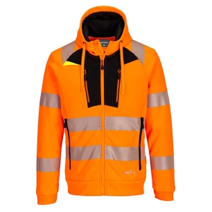 dx4 - sweat à capuche zippé haute-visibilité - taille 4xl - orange/noir - portwest