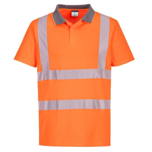 polo eco haute visibilité (pack de 6) - taille s - orange - portwest