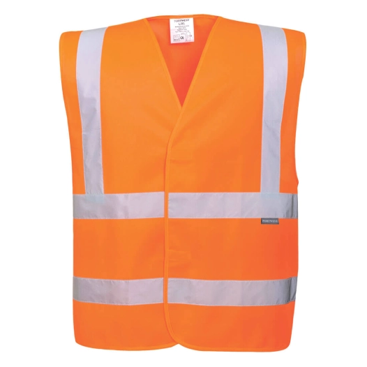 vest eco haute visibilité (pack de 10) - taille l/xl - orange - portwest