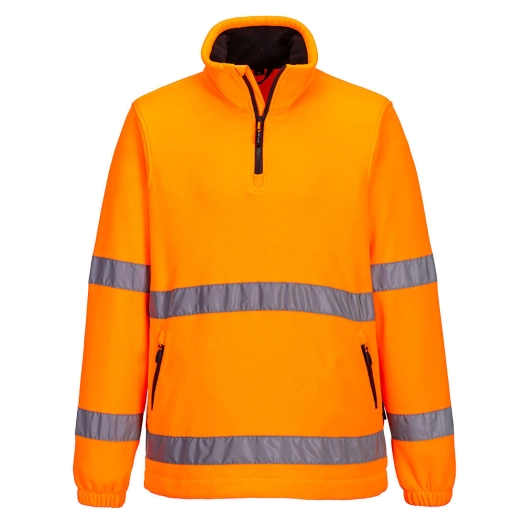 polaire 1/2 zip hv - taille s - orange - portwest