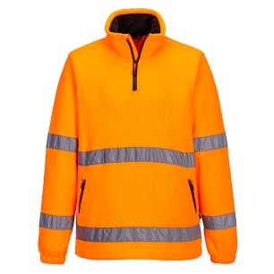polaire 1/2 zip hv - taille xxl - orange - portwest