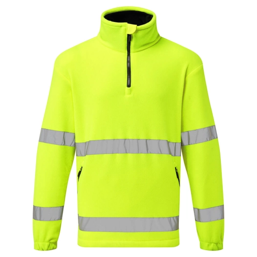 polaire 1/2 zip hv - taille m - jaune - portwest